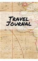 Travel Journal: vintagemap(2), 6" x 9", lined journal, travel notebook, blank book notebook, durable cover,150 pages for writing notes