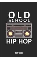 Old School Hip Hop Notebook: Small 6x9 Inch Classic 110 Dot Grid Pages Notebook for Notes, Lists, Musings, Bullet Journaling, Calligraphy and Hand Lettering or School.
