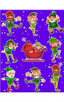 Christmas Holiday Sticker Album Dancing Elves