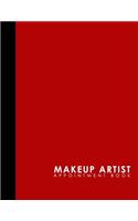 Makeup Artist Appointment Book: 7 Columns Appointment Diary, Appointment Scheduler Book, Daily Appointments, Red Cover