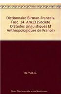 Dictionnaire Birman-Francais. Fasc. 14