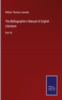 Bibliographer's Manual of English Literature