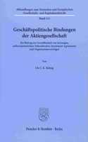 Geschaftspolitische Bindungen Der Aktiengesellschaft