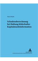 Schadensberechnung Bei Fehlerhafter Kapitalmarktinformation