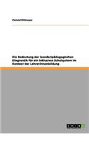 Die Bedeutung der (sonder)pädagogischen Diagnostik für ein inklusives Schulsystem im Kontext der Lehrer/innenbildung: (German)