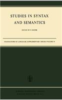 Studies in Syntax and Semantics