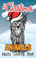 Christmas Animals Adults Coloring Book