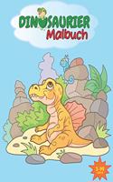 Dinosaurier Malbuch: Tolles Dino Ausmalbuch für Kinder ab 3 Jahren I Niedliches Kindermalbuch voller Dinos ähnlich DIN A4 Format I 29 liebevolle Motive für Jungen und Mä