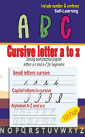 Cursive letter a to z