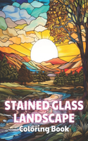 Stained Glass Landscape Coloring Book