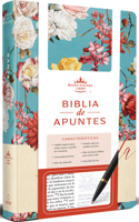 Biblia de Apuntes RVR 1960 Tapa dura, Azul celeste con flores (Edición cantos pintados) / Spanish Journaling Bible RVR 1960 Hardcover Light Blue with Flowers