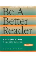 Be a Better Reader, Level G: (English)