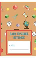 Back to School Notebook: Geometry Back to school pattern Blank Lined notebook/Journal to write in for students 120 pages (6 x 9 Inch).