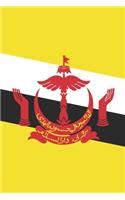 Brunei Travel Journal - Brunei Flag Notebook - Bruneian Flag Book: Unruled Blank Journey Diary, 110 page, Lined, 6x9 (15.2 x 22.9 cm)