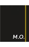 M.O.: Classic Monogram Lined Notebook Personalized With Two Initials - Matte Softcover Professional Style Paperback Journal Perfect Gift for Men and Women