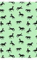 Horse Pattern - Horsback Riding 19: Blank Dot Grid Notebook for Horse Girls and Horsback Riders