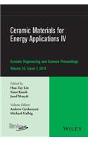 Ceramic Materials for Energy Applications IV