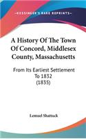 History Of The Town Of Concord, Middlesex County, Massachusetts