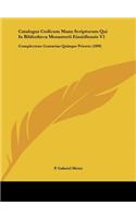 Catalogus Codicum Manu Scriptorum Qui in Bibliotheca Monasterii Einsidlensis V1: Complectens Centurias Quinque Priores (1899)