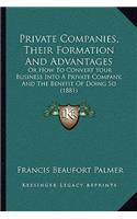 Private Companies, Their Formation and Advantages