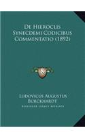 De Hieroclis Synecdemi Codicibus Commentatio (1892)