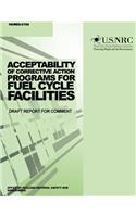 Acceptability of Corrective Action Programs for Fuel Cycle Facilities