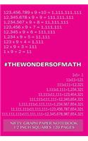 #WONDERSOFMATH Nifty Graph Paper Notebook 1/2 inch squares 120 pages: Notebook perfect for school Math with pink cover, handy-sized 6"x 9", graph paper with 1/2 inch squares, perfect bound, ideal for graphs, math sums,