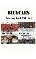 Bicycles: Coloring Book (VOL.1-2): design coloring book