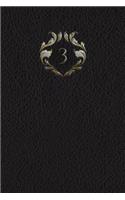 Monogram "3" Any Day Planner Journal: (29 Monogram Black 365 Planner)