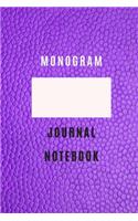 Monogram Personalized Notebook (6 * 9) 105 lined pages Journal, Diary, Practical Notebook For all generation