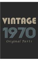 Retro Birthday - Vintage 1970 Notebook Original Parts Gift