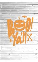 Boo Ya'll Pumpkin Bat Spider Halloween Journal