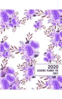 2020 Academic Planner for Chefs: 8.5x11" 2020 Weekly And Monthly Floral Academic Calendar With Yearly Planner