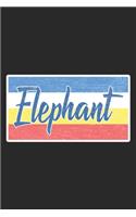 Elephant: Elephant Notebook Blank Dot Grid Africa Animal Journal dotted with dots 6x9 120 Pages Checklist Record Book Vegans Zookeeper Take Notes Gift Cute Pl
