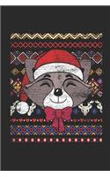 Ugly Christmas - Racoon: Graph Ruled Notebook - Journal for Ugly Christmas Gift And New Year Gift Idea