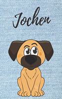 Jochen personalisiertes Notizbuch Hunde / Buch / Malbuch / Kritzelbuch / Tagebuch / Journal / DIN A5 / Geschenke: individuelles personalisiertes blanko Jungen & Männer Namen Notizbuch, ... Weihnachts & Geburtstags Geschenk für Männer.