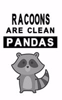 Notizbuch Racoons are clean Pandas Version 5: WaschbärNotizbuch modernes und auffälliges Notizbuch kariert 120 karierte Seiten Din A5 perfekt als Notizheft, Tagebuch und Journal Geschenk für Jun