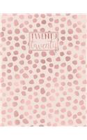 2020: A4 Diary Week on 2 Pages to View WO2P Journal - Horizontal Weekly Planner - Pink with Rose Gold Polka Dots(3 A4 2020 Weekly Diaries)