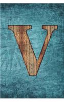 Monogrammed Notebook - V: Initial V Notebook - Vintage Scrapbooking Steampunk Tall Ship Design (6"x9" Blank Journal A5 150 pages)(22 Monogrammed Notebooks & Journals)