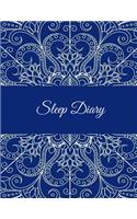 Sleep Diary: Blue Color Design, Sleep Journal Monitor Healthy Sleep Habits and Insomnia Large Print 8.5" X 11" Five Minutes Journal Before Bed