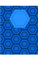 Hexagon Graph Paper Notebook: Hexagon (Small Hexagon Pattern) Graph Notebook with Blank Hexagons, Paperback, 7.44"x9.69" for School, 3D Design, Math, Chemistry, 3D Printing, Arch