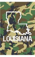 Louisiana: Blank Lined Journal for anyone that loves Louisiana, camo and hunting!