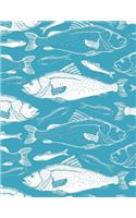 Fish Notebook: Fishing Journal Book Ruled Lined Notebook For Women Men Fisher Great For Boat Marine Writing Diary Water Animal Tank Aquarium Ocean Sea Note Pad (Co(1 Fish Notebook)