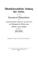 Öffentlichrechtliche Stellung des Arztes