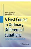 First Course in Ordinary Differential Equations