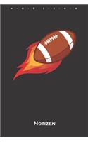 Brennender Football Notizbuch