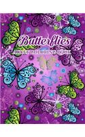 Butterflies Adult coloring book who loves to art