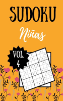 Sudoku Niñas: Vol. 4 100 páginas Nivel fácil Soluciones incluidas