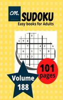 Sudoku easy Books for Adults: Large Print puzzle magazine Volume 188