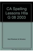 CA Spelling Lessons Hlla G 08 2003